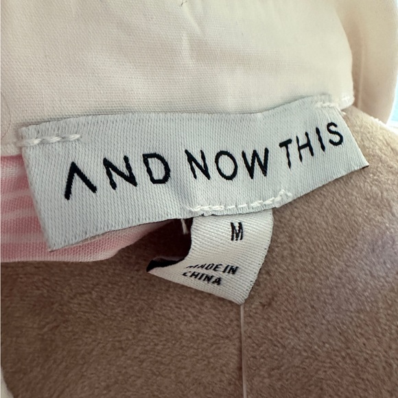 Pink and White Button Down Shirt with Pinstripes - Picture 6 of 6